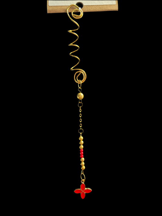 Red Floral Braid Wraps