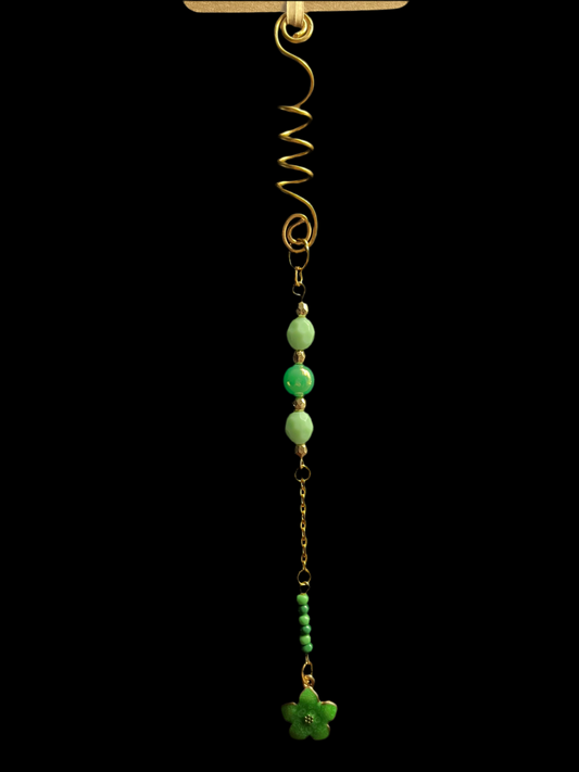 Green Florals Braid Wraps